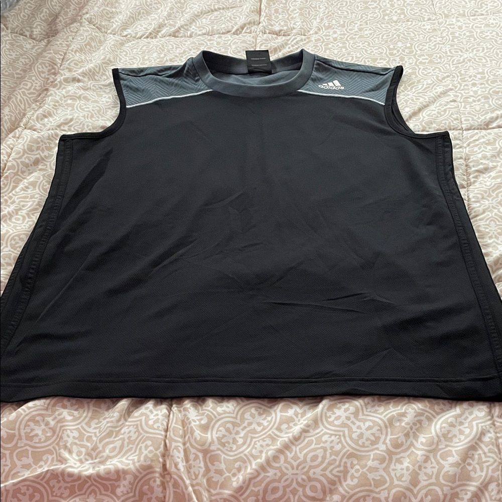 Adidas Black and Gray Sleeveless Top